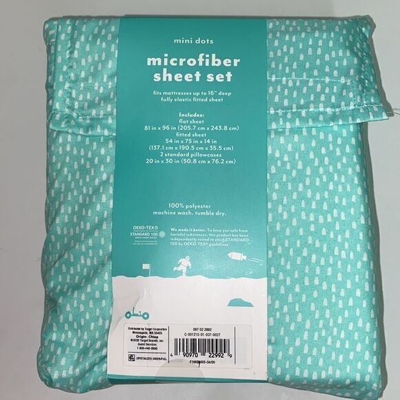 Pillowfort Mini dots microfiber full size sheets - Picture 5 of 5